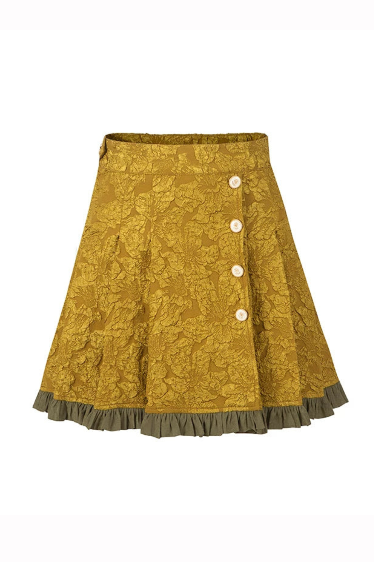 Golden Years Oil Painting Vest + Jacket + Skirt Yellow［Skirt］