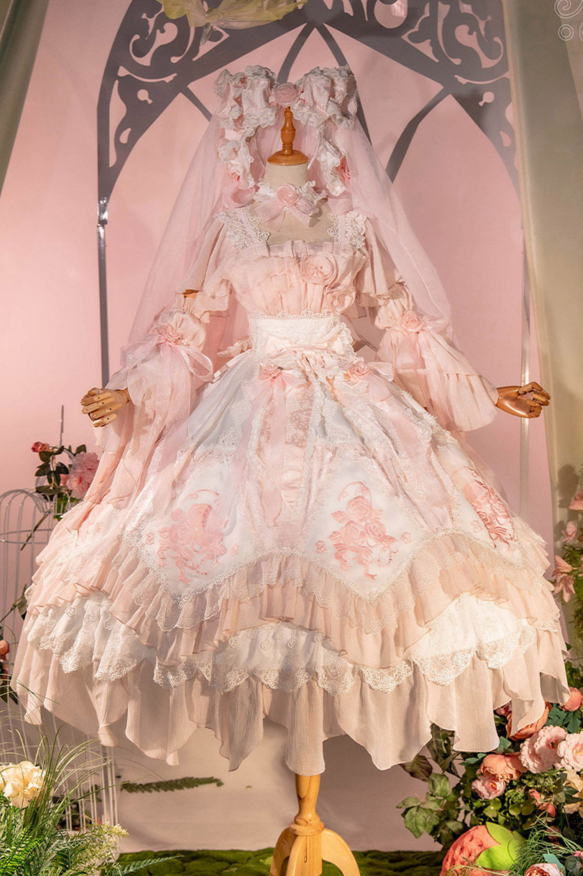 Fairy Princess Lolita Jumper Skirt + Hair Accessories + Sleeves