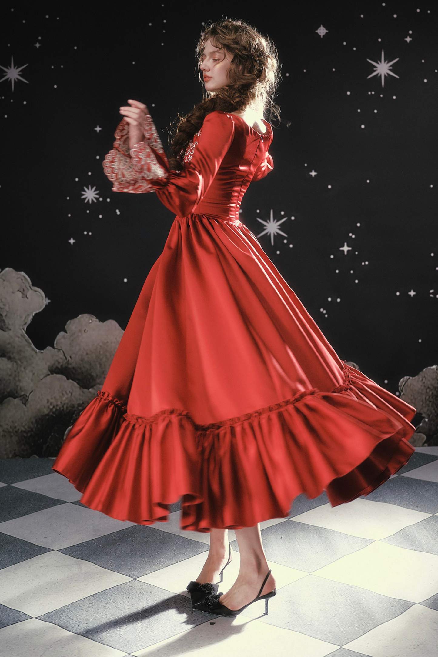 Retro Destiny Lace Maid French Dress