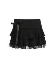 Load image into Gallery viewer, Lace Trimmed Bow Skirt
