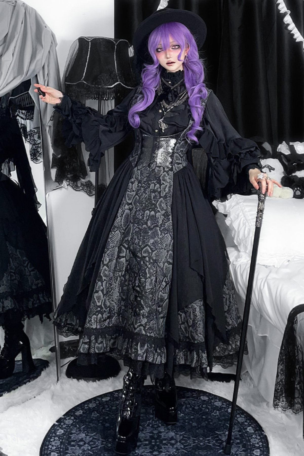 Snake Moon Night Lolita Jumper Skirt