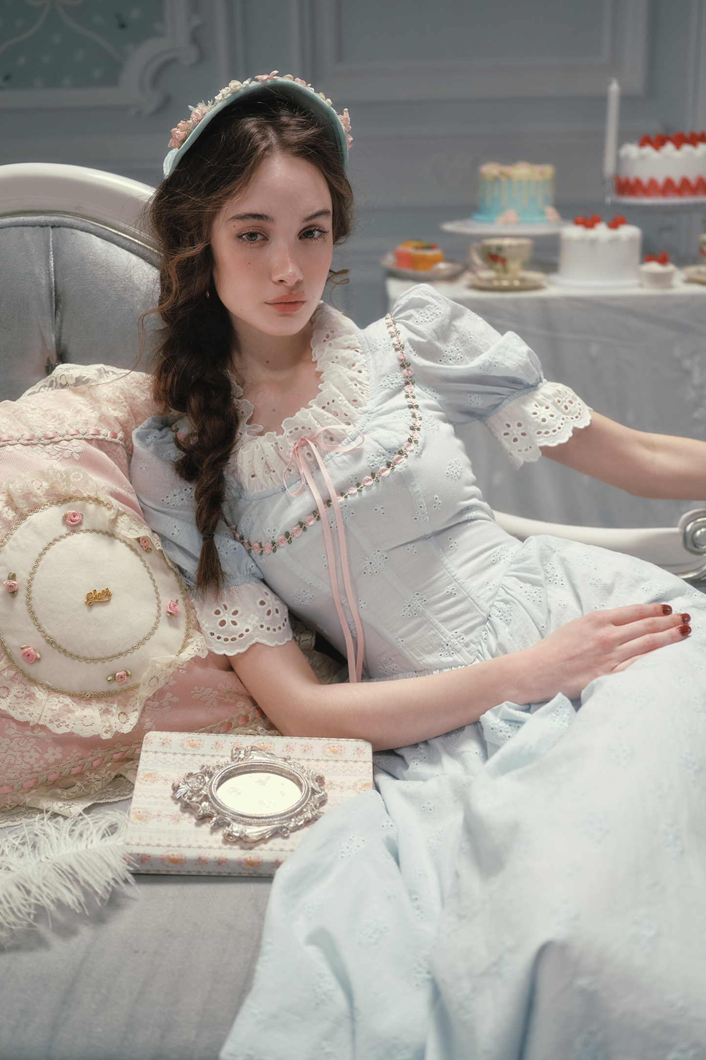 Élysée Cotton Fishbone Dress