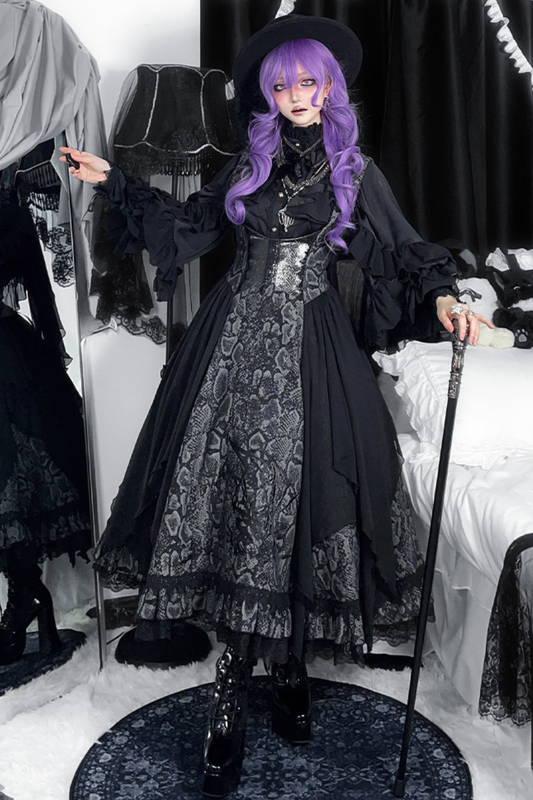 Snake Moon Night Lolita Jumper Skirt