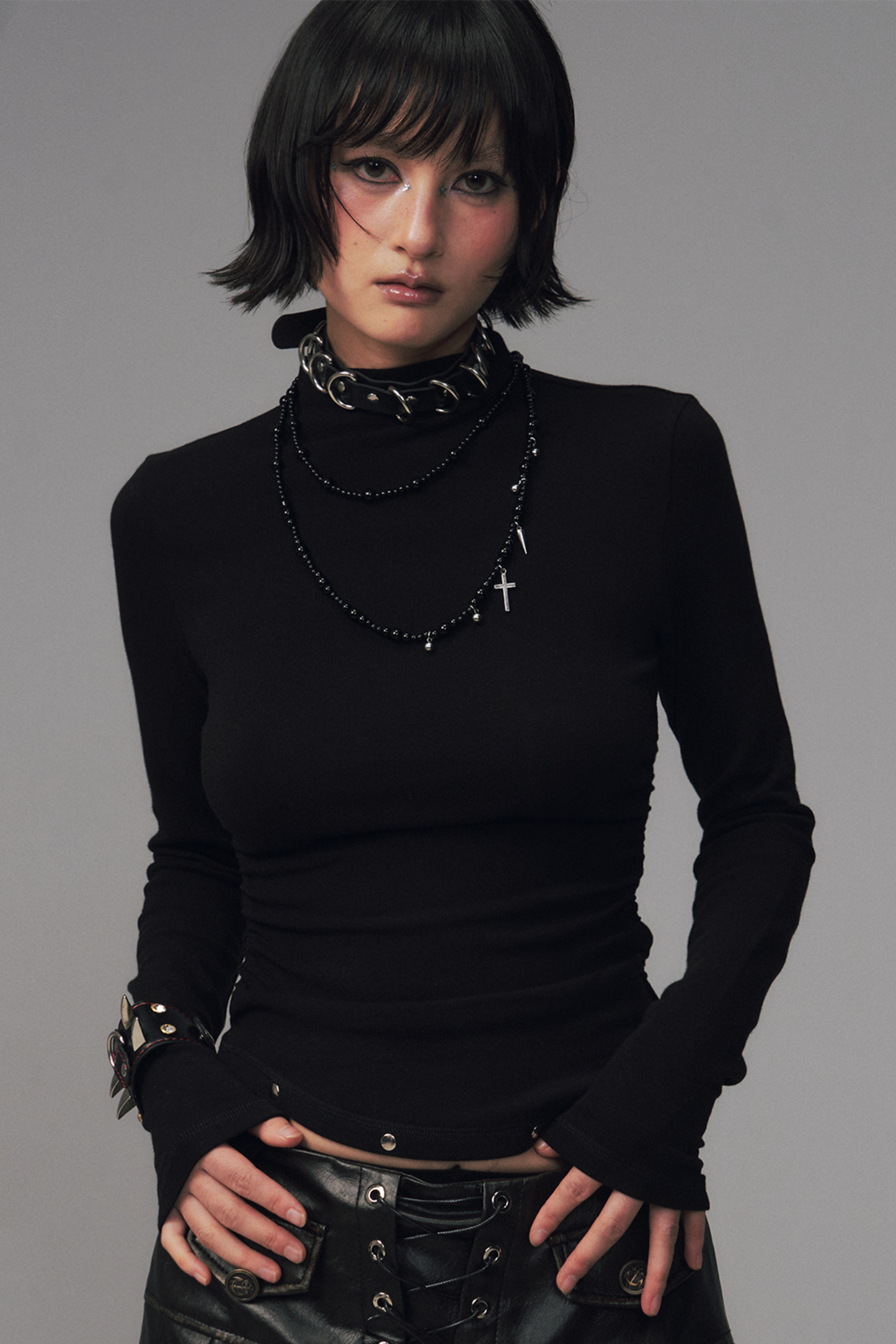 Punk Rivet Knit Top