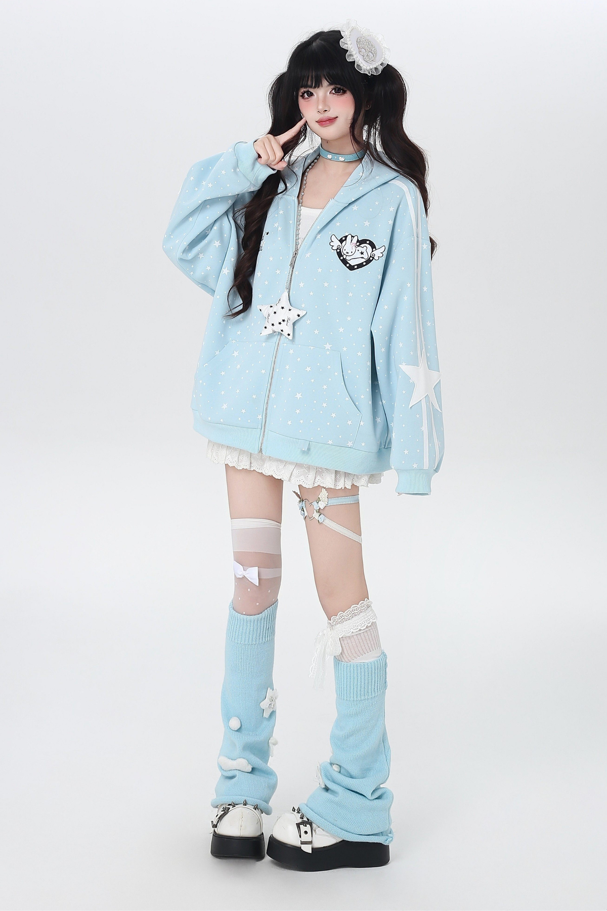 Heart Rabbit Hooded Jacket