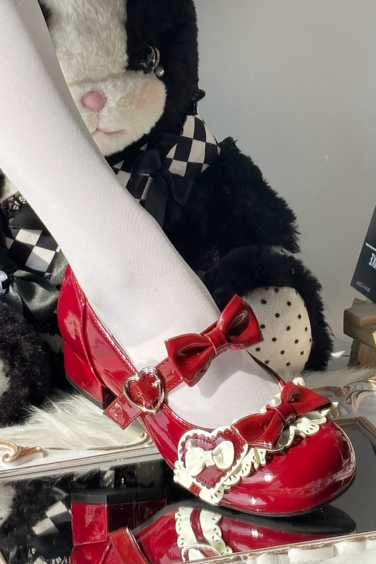 Ribbon Mousse Cake Round Toe Lolita Shoes