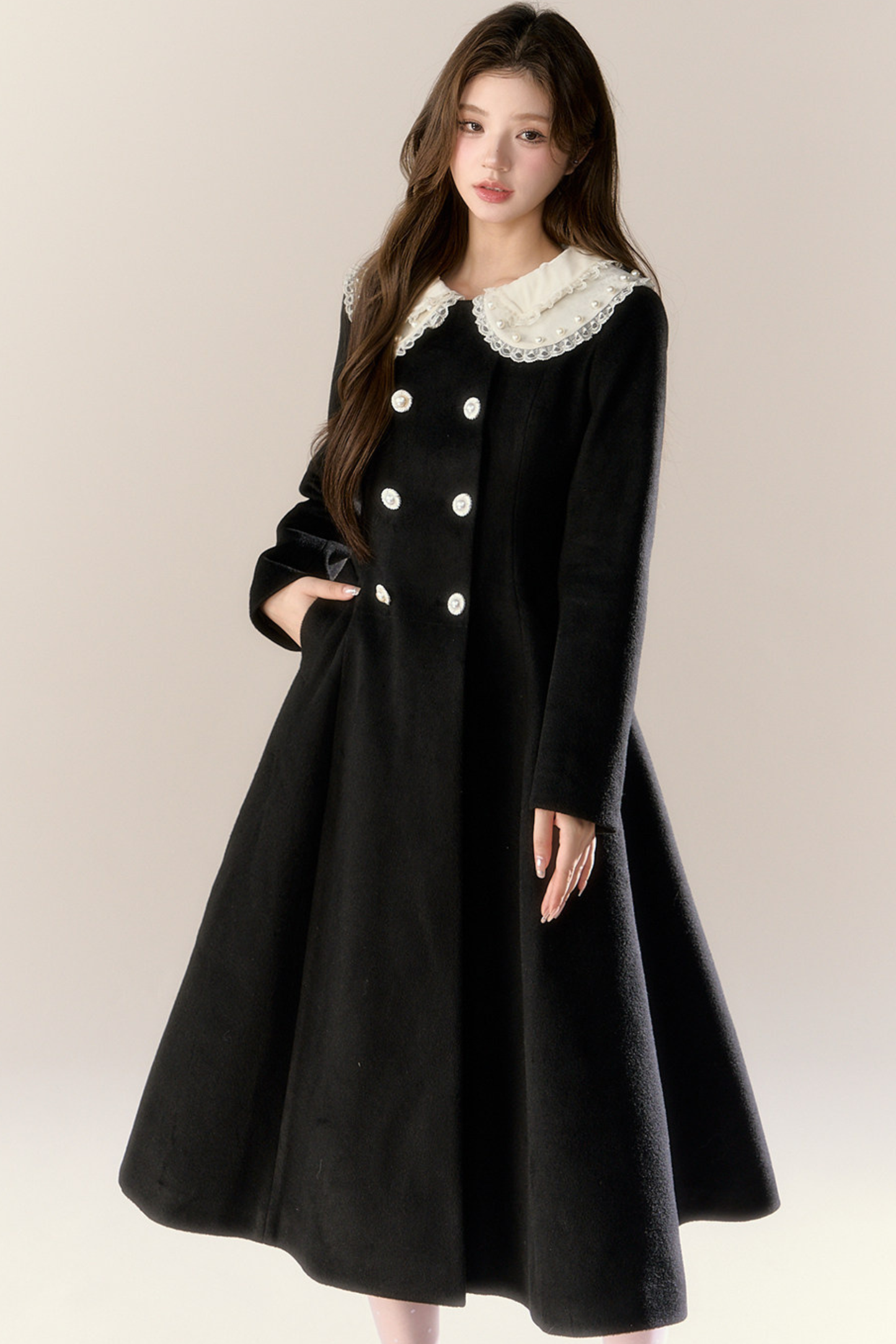 Elegant Sweet Chic French Long Coat