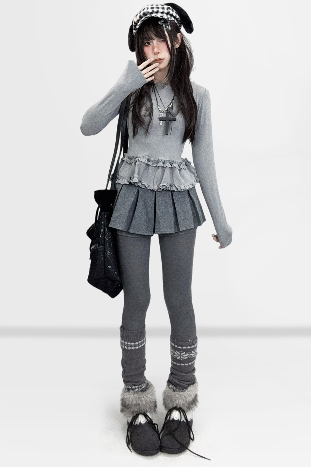 Pleated Skirt with Shorts