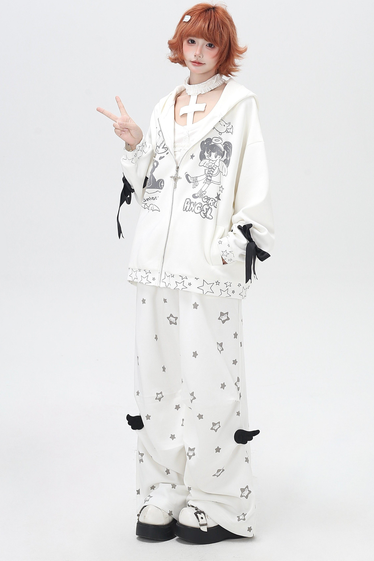 Devil Girl 3D Wings Hooded Jacket