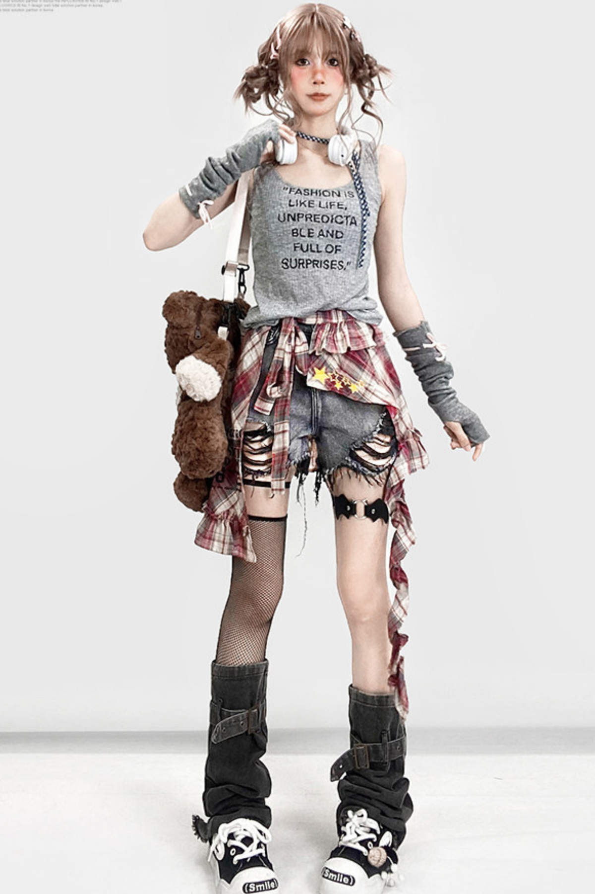 Mode Damaged Ripped Denim Pants