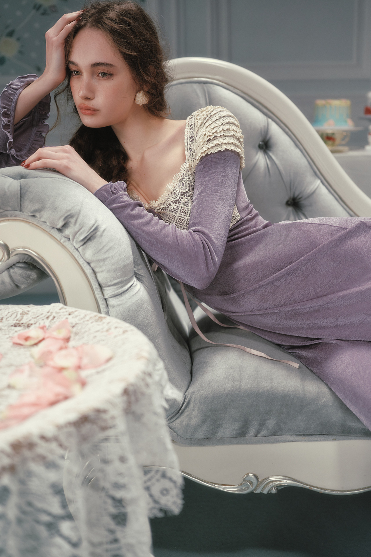 Slim Lace Long Dress