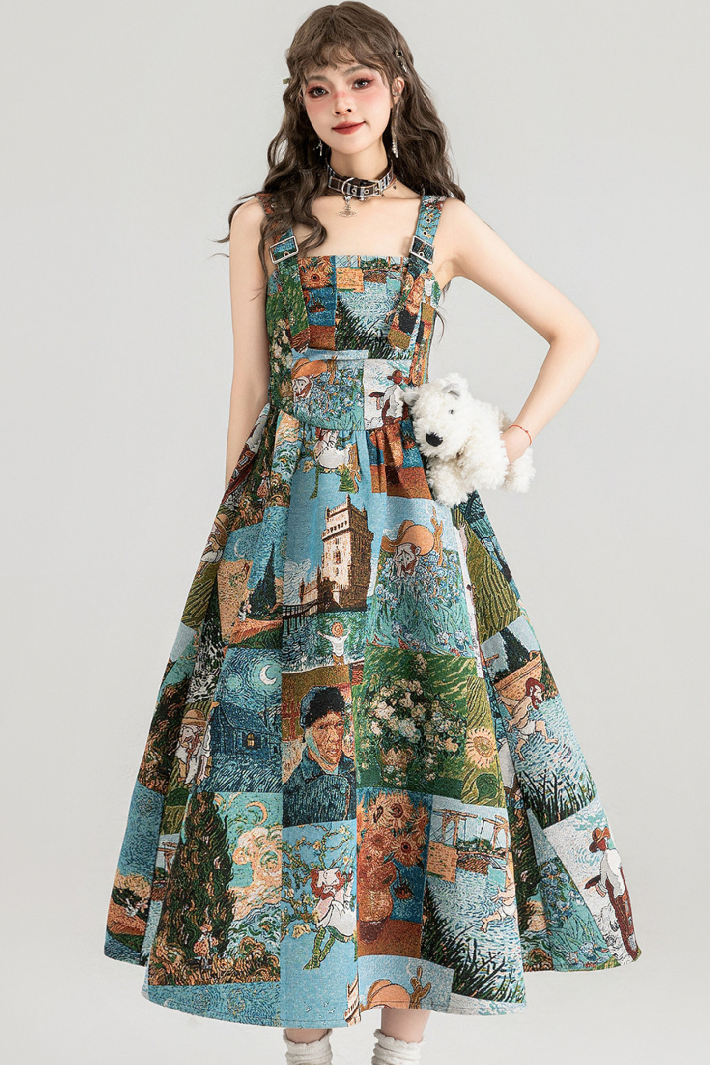 Jacquard Antique Painting Dress + Shirt