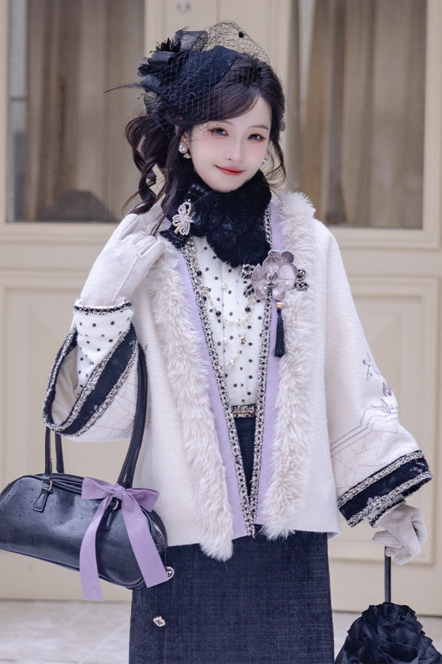 Butterfly Ink Dot Jacket Set