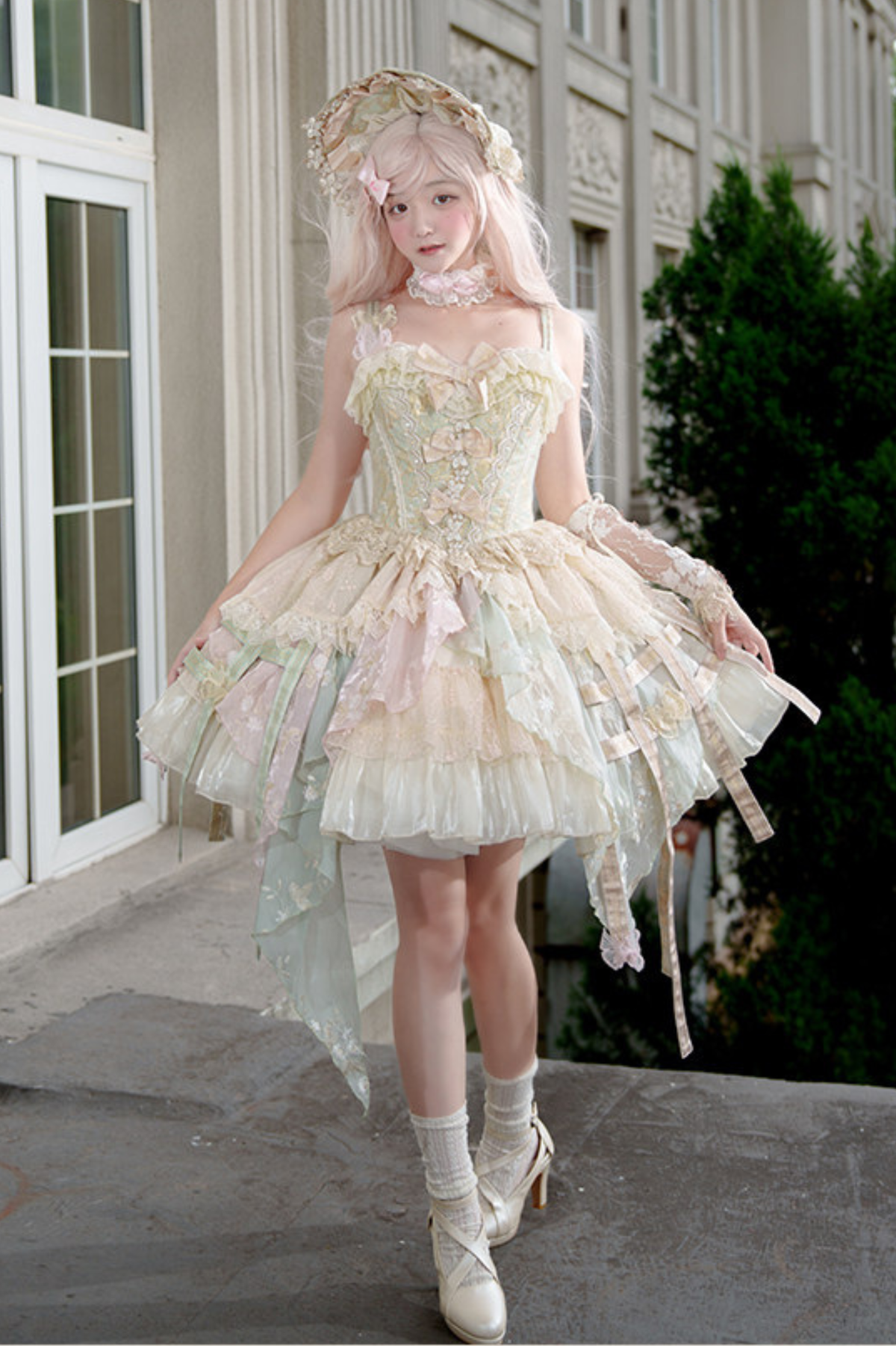Gorgeous Butterfly Asymmetrical Lolita Dress + Accessories