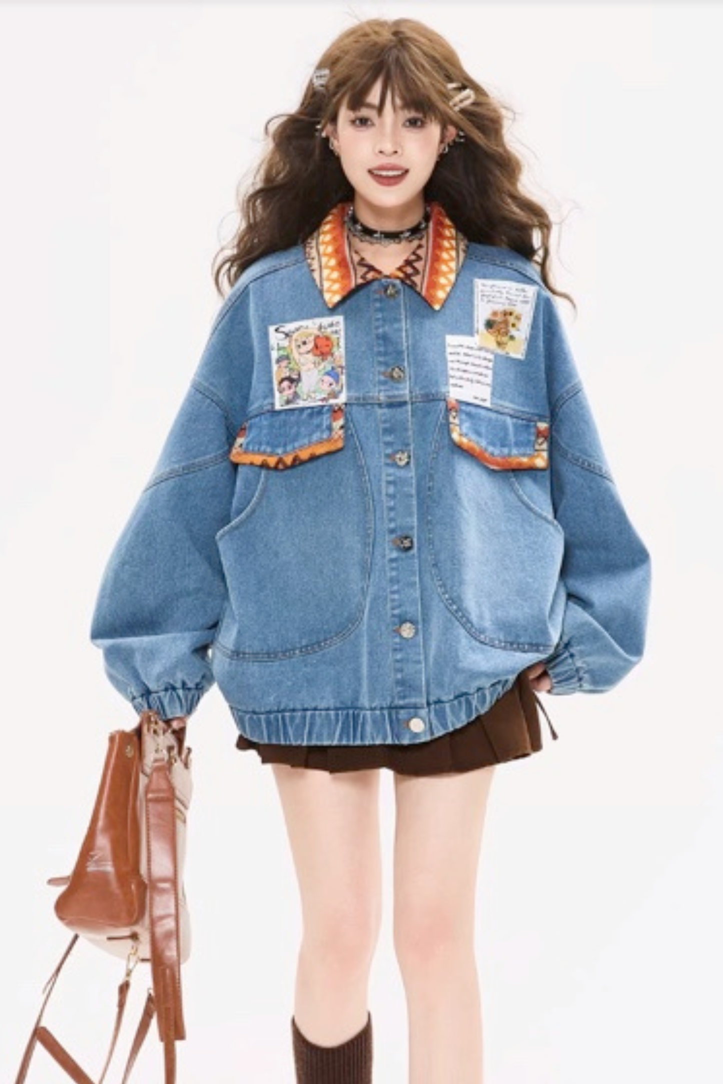 Back Ribbon Loose Denim Jacket