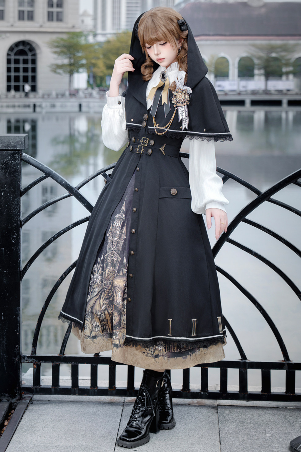 Dragon Lament Cape Dress