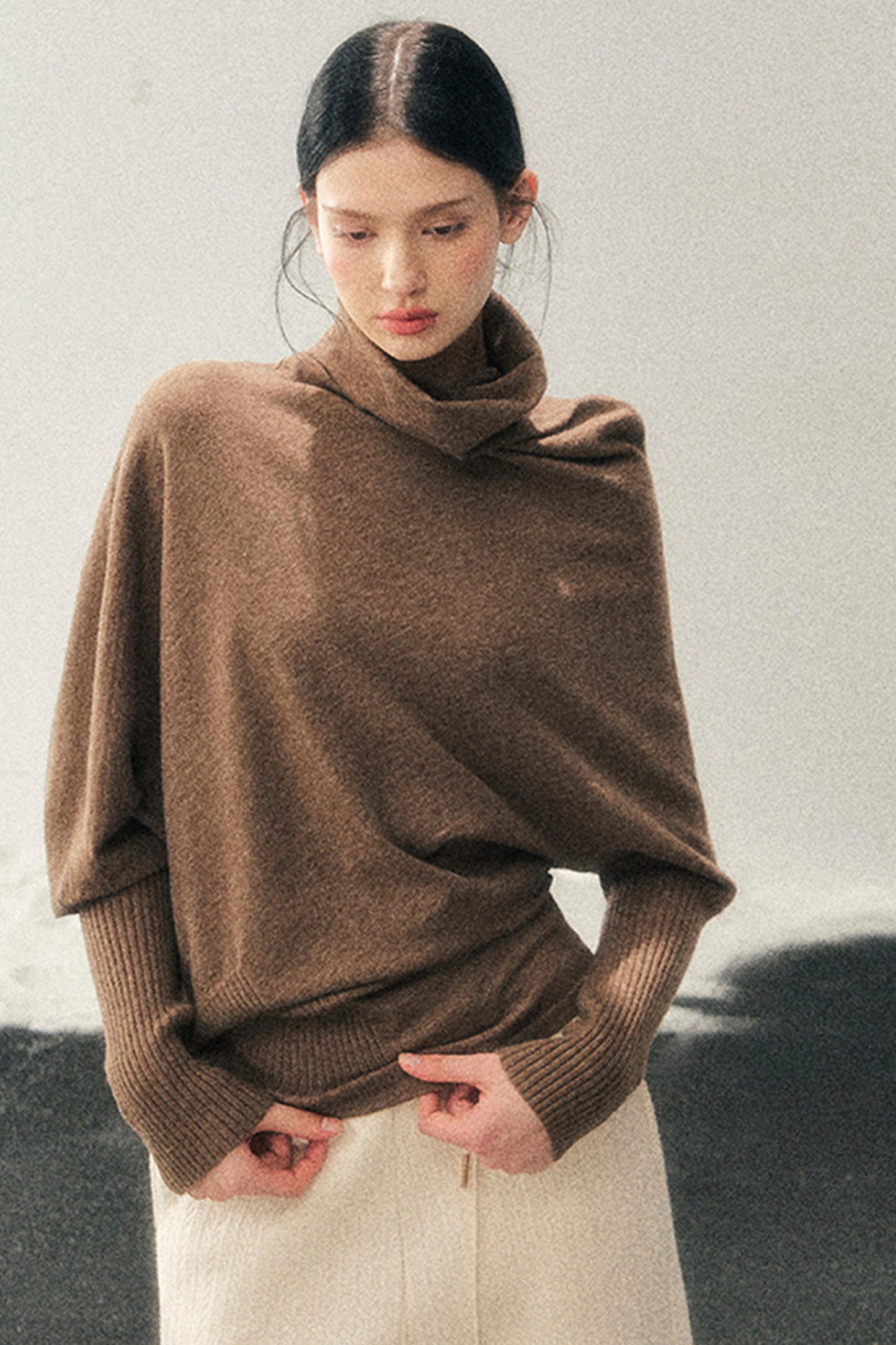 Chic Edgy Knit Sweater