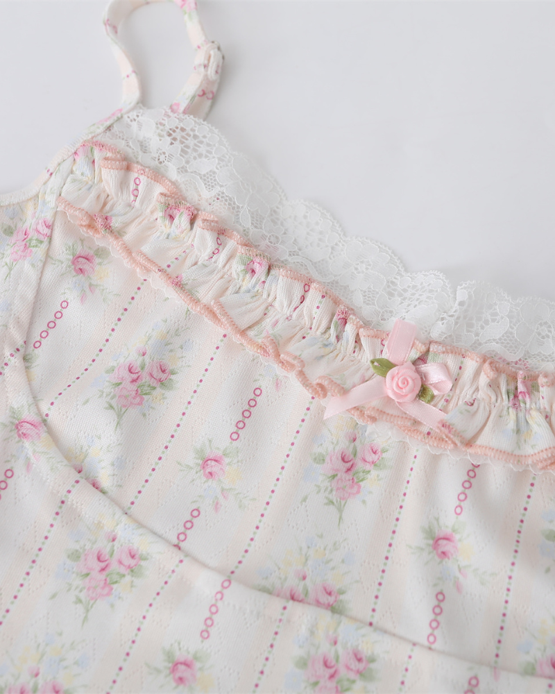 Ballet French Lace Three-piece Coord Set