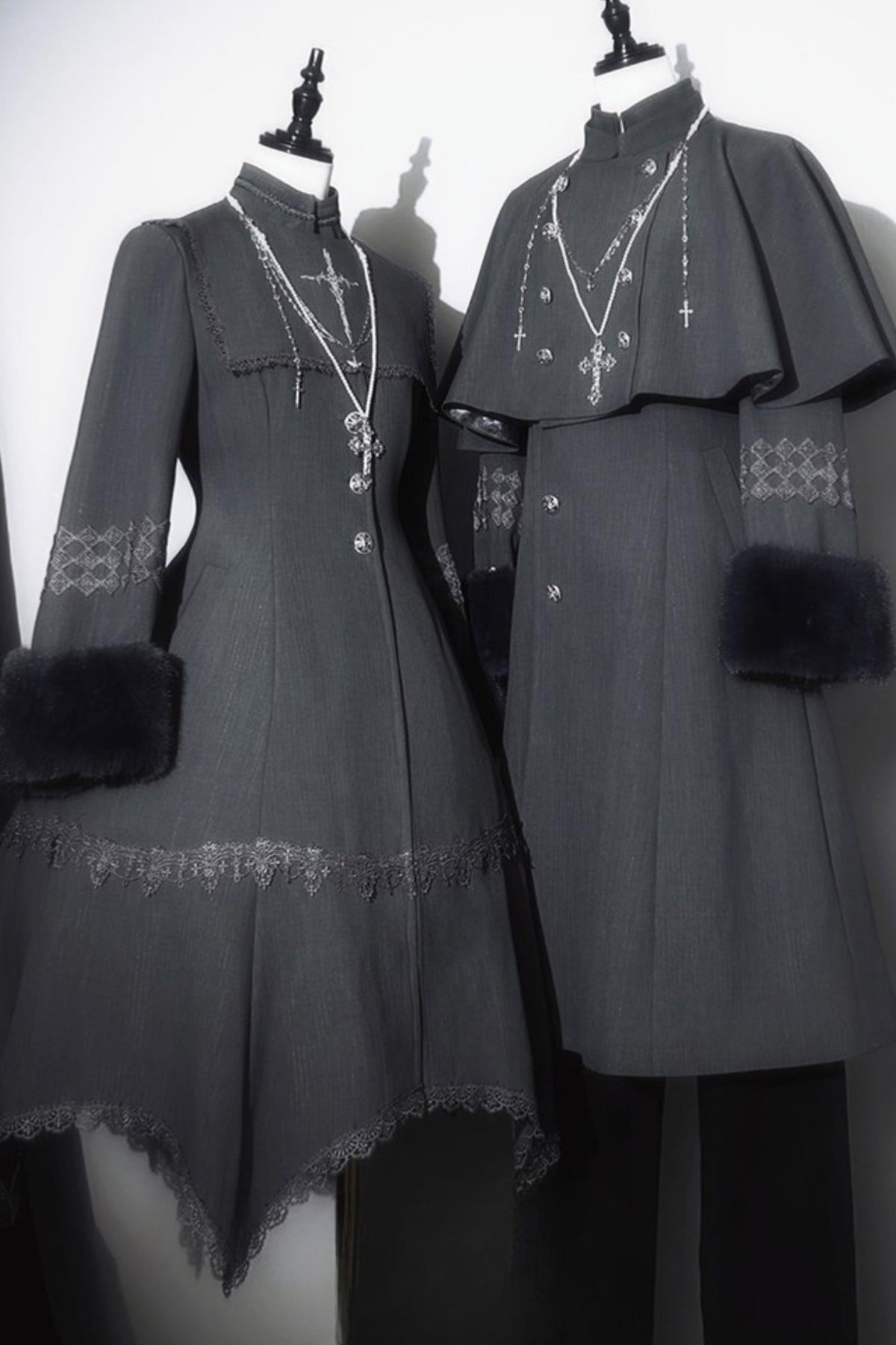 Gothic Lolita Coat + Cape + Cross Collar
