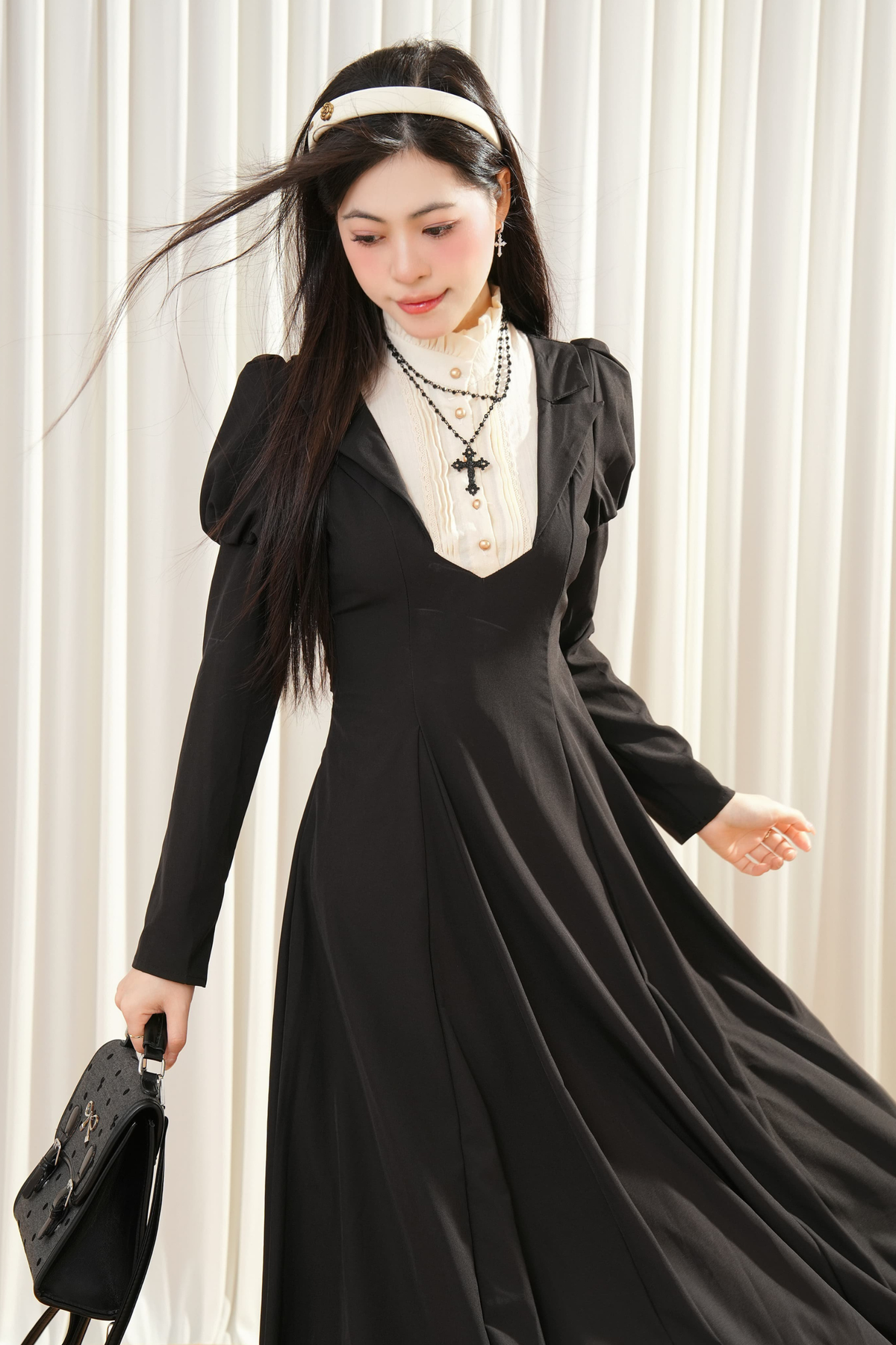 Lolita Nun Style Black Dress