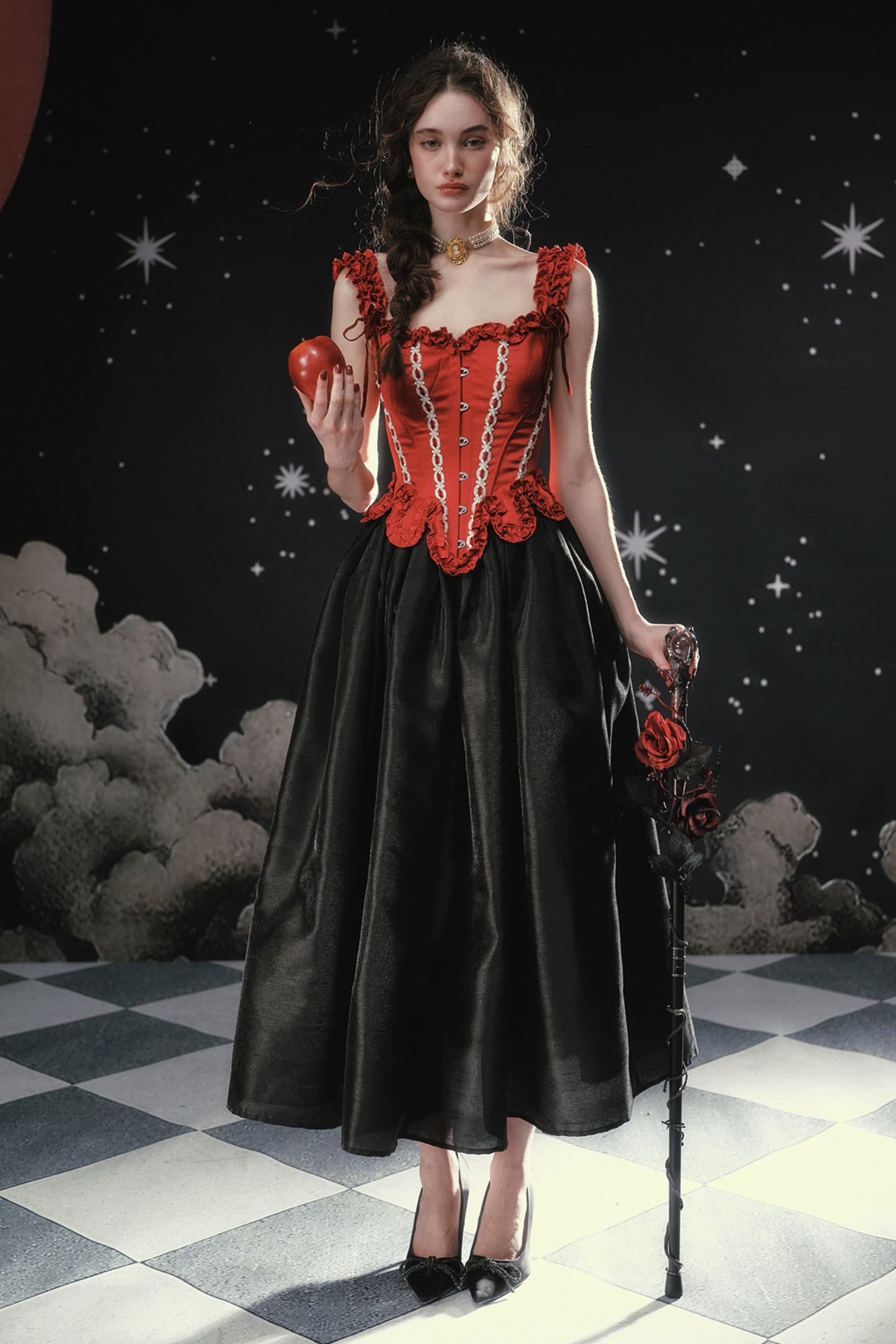 Pearl Essent Satin Puffy Skirt