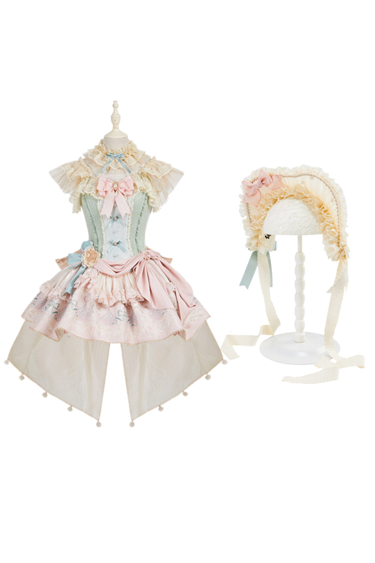 Little Dia Sweet Lolita Dress + BNT + Neck Accessories Bnt + Neck Accessories + Dress (XL) 【February 28 Reservation Deadline】Little Dia Sweet Lolita Dress + BNT + Neck Accessories