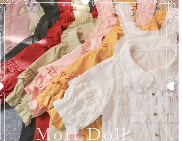 Kawaii Lolita Rabbit Ears Short Sleeve Shirt Multicolors