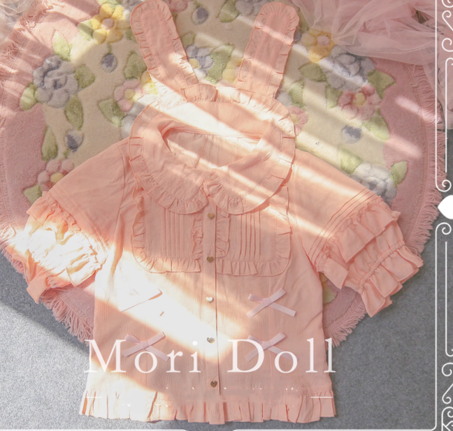 Kawaii Lolita Rabbit Ears Short Sleeve Shirt Multicolors