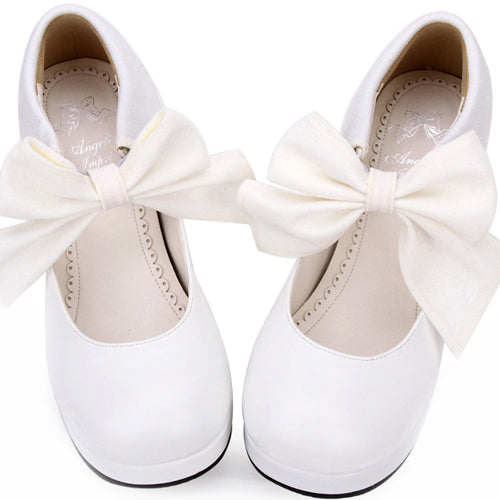 Round toe Big Bowknot Sweet Lolita Shoes