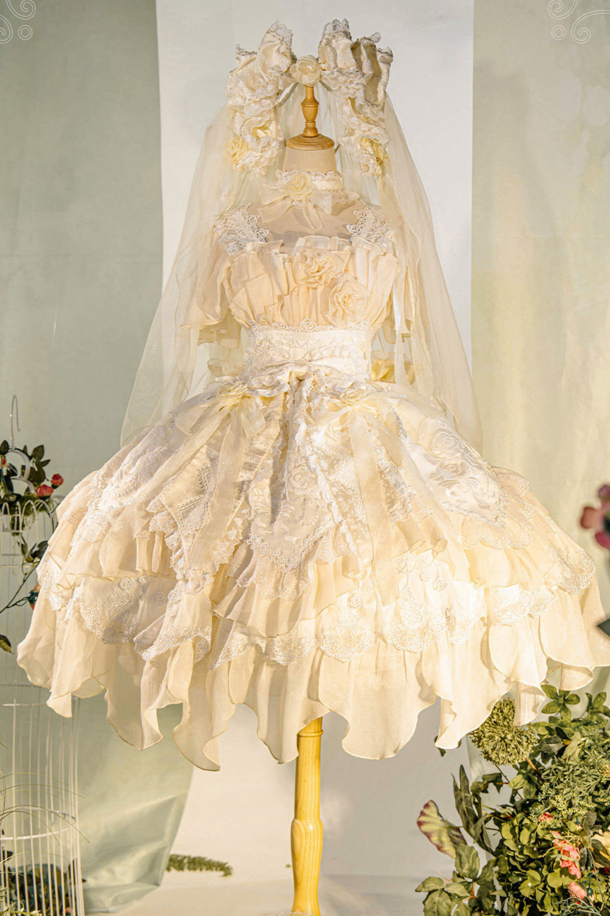 Fairy Princess Lolita Jumper Skirt + Hair Accessories + Sleeves