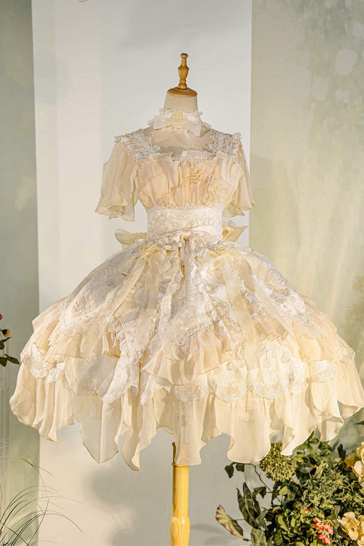 Fairy Princess Lolita Jumper Skirt + Hair Accessories + Sleeves