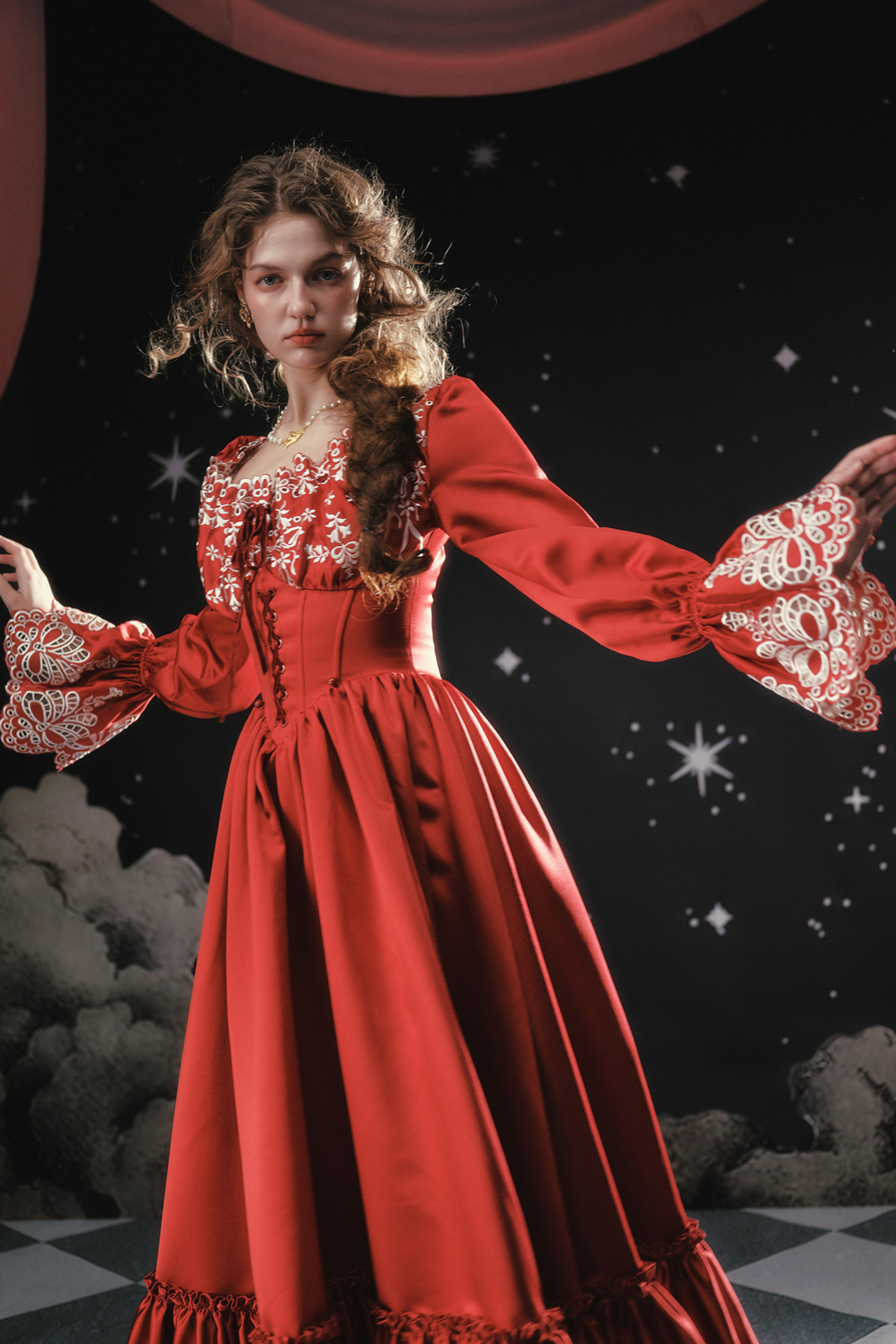 Retro Destiny Lace Maid French Dress