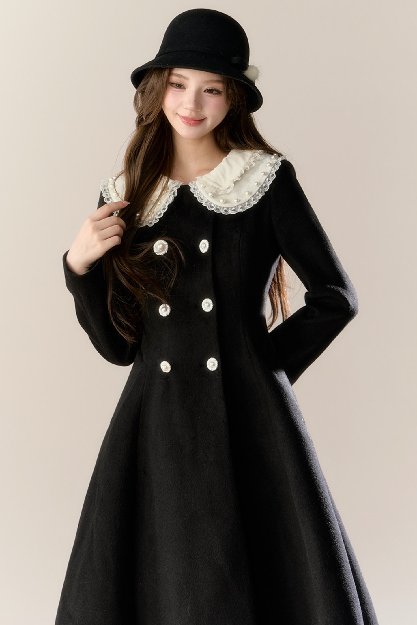 Elegant Sweet Chic French Long Coat