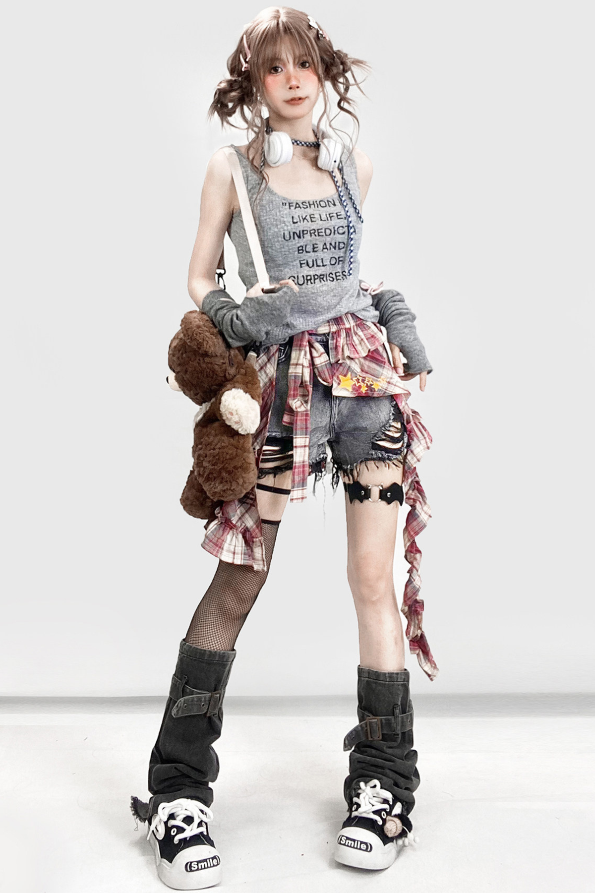 Mode Damaged Ripped Denim Pants