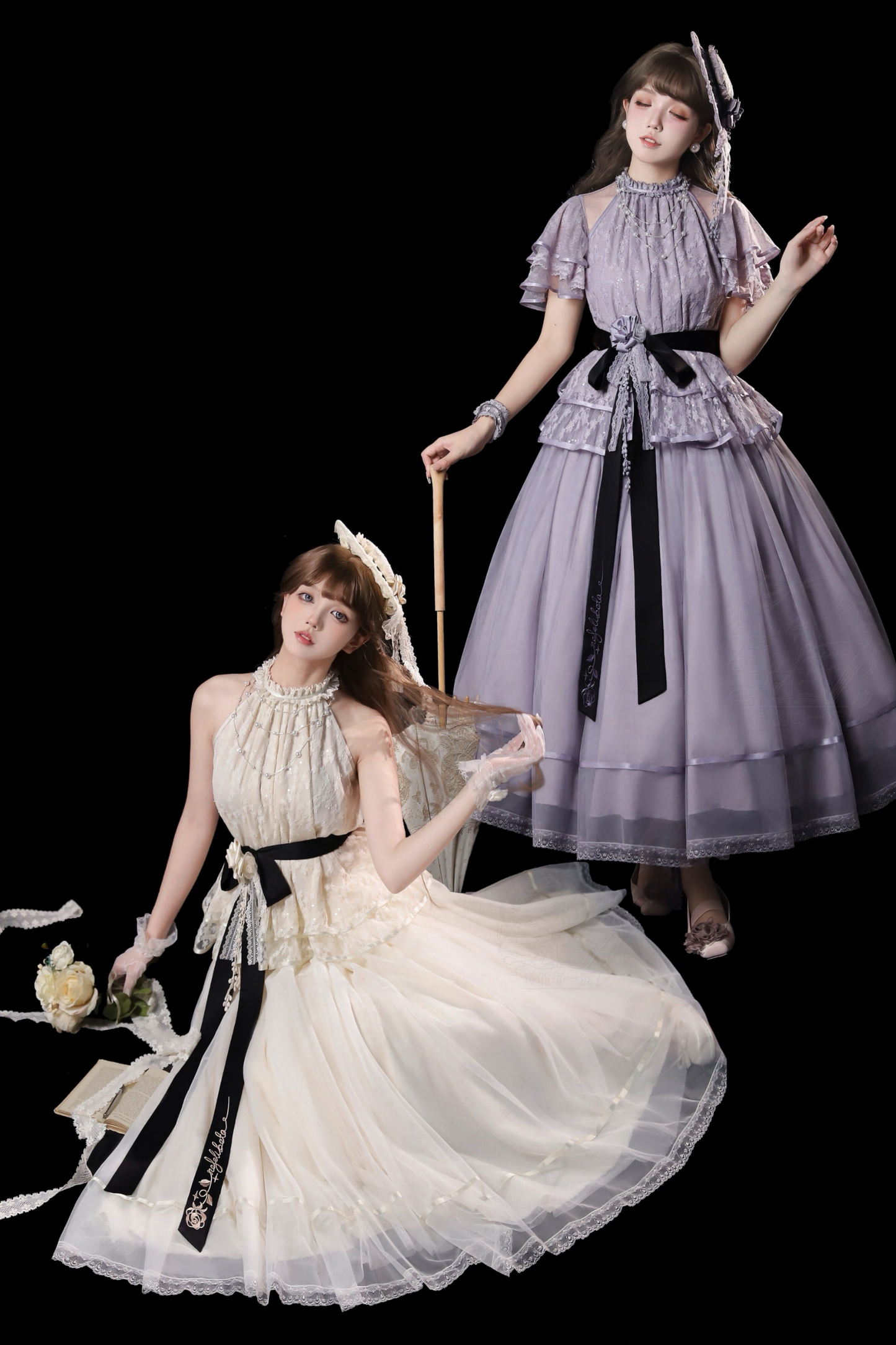 [Pre-order] Retro Elegant Inner + Top + Skirt + Accessories