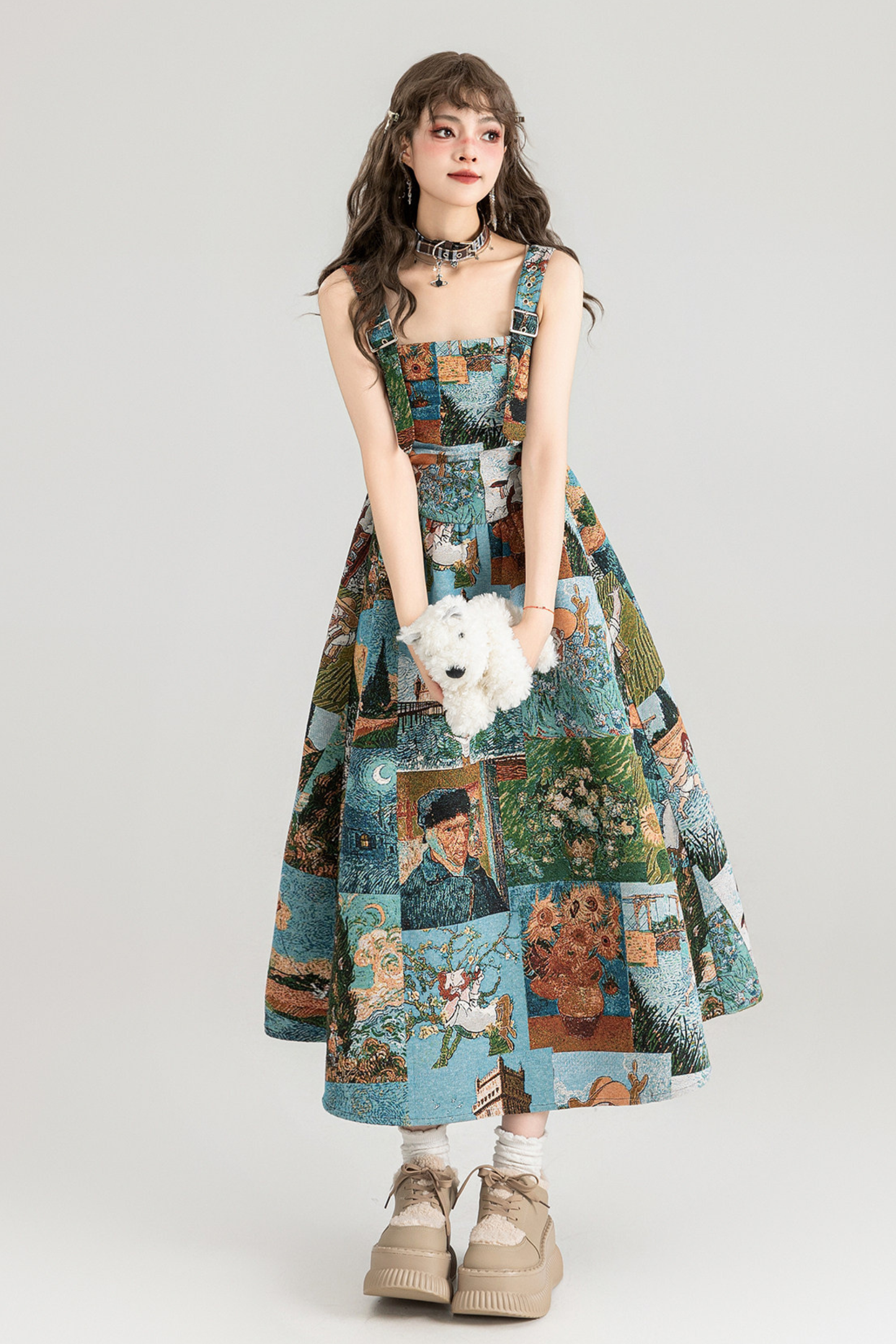 Jacquard Antique Painting Dress + Shirt