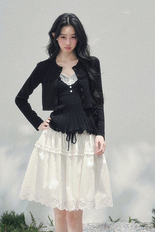 French Lace Jacket + Camisole