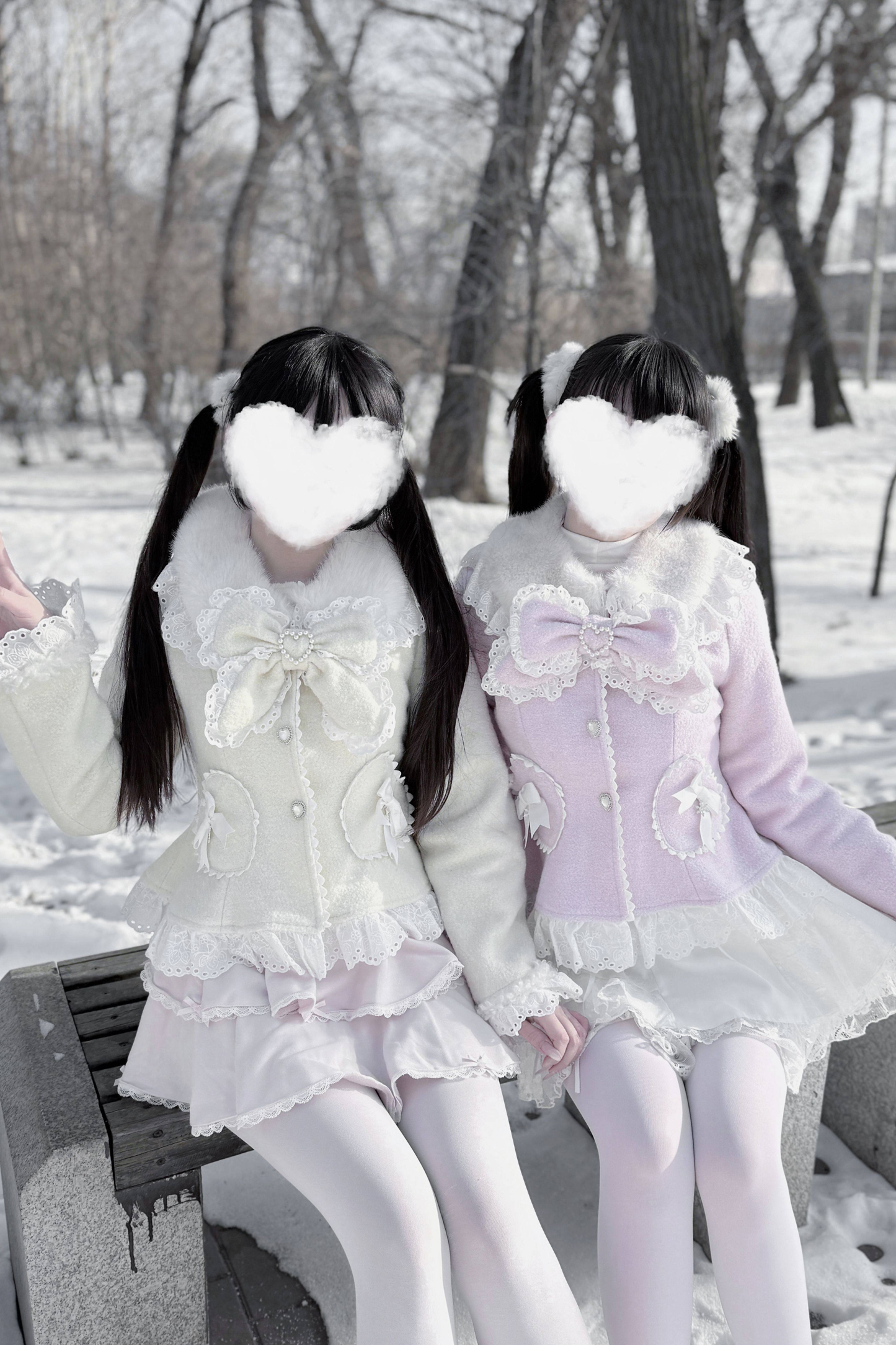 Lace Ribbon Slim Sweet Coat