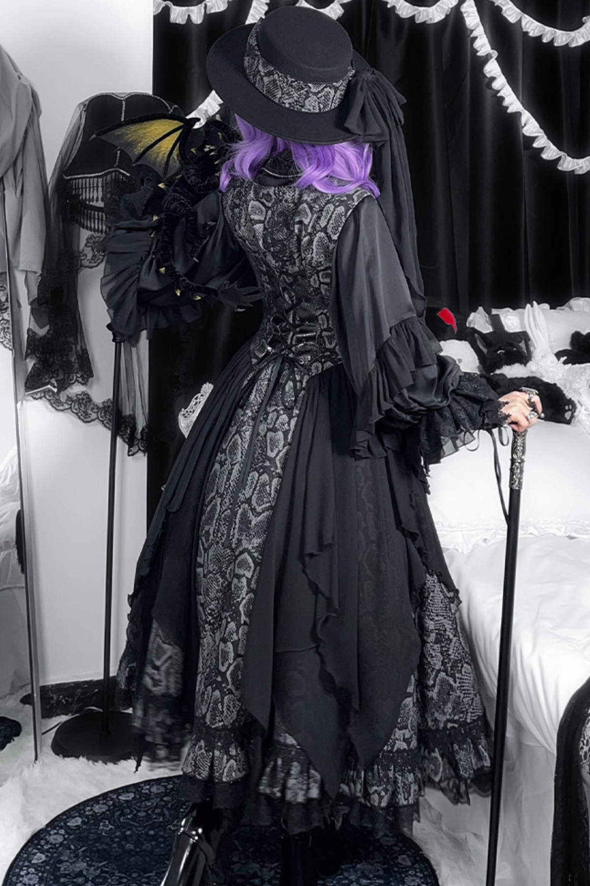 Snake Moon Night Lolita Jumper Skirt