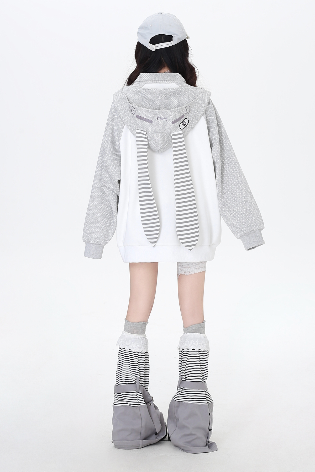 Dark Rabbit Ear Hooded Jacket