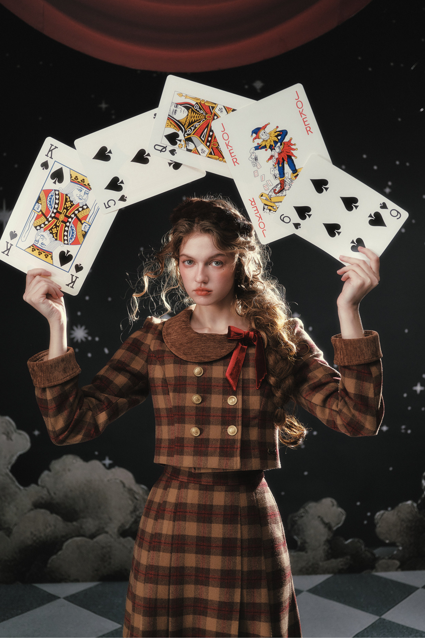 French British College Maillard Check Jacket + Skirt