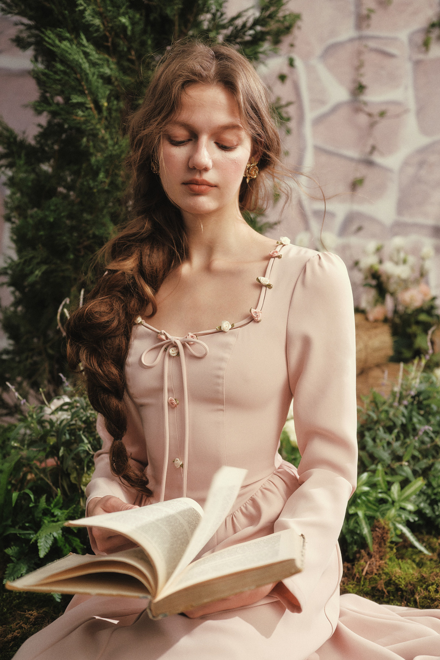 Lace Maid Rose Diary Dress + Garden Cardigan