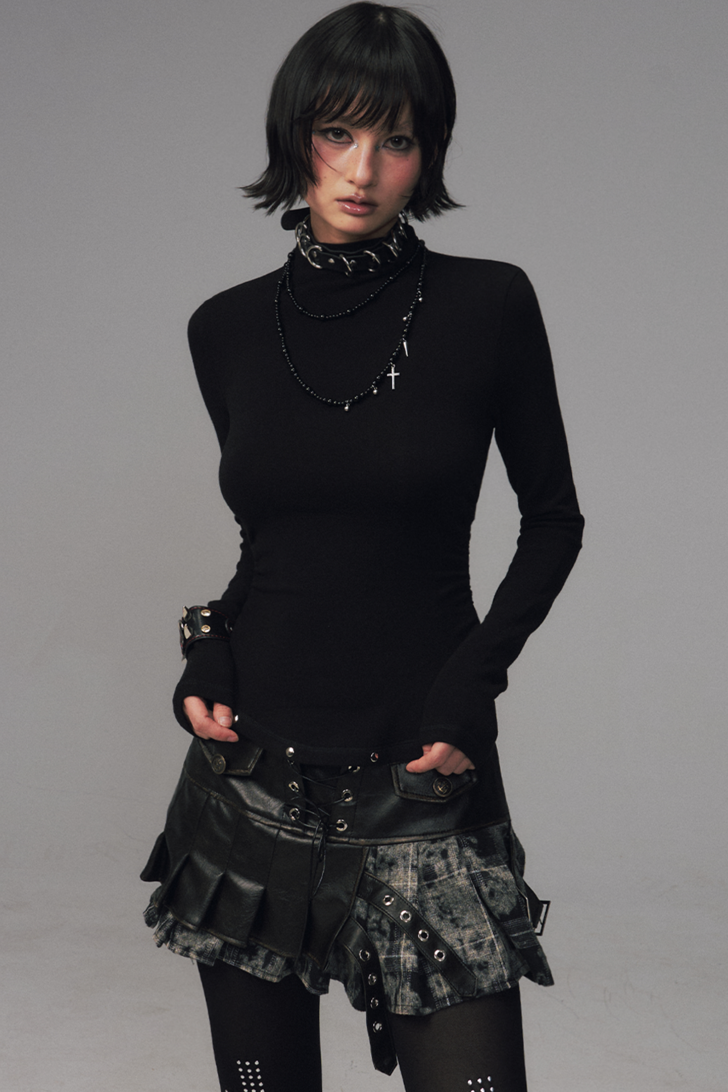 Punk Rivet Knit Top