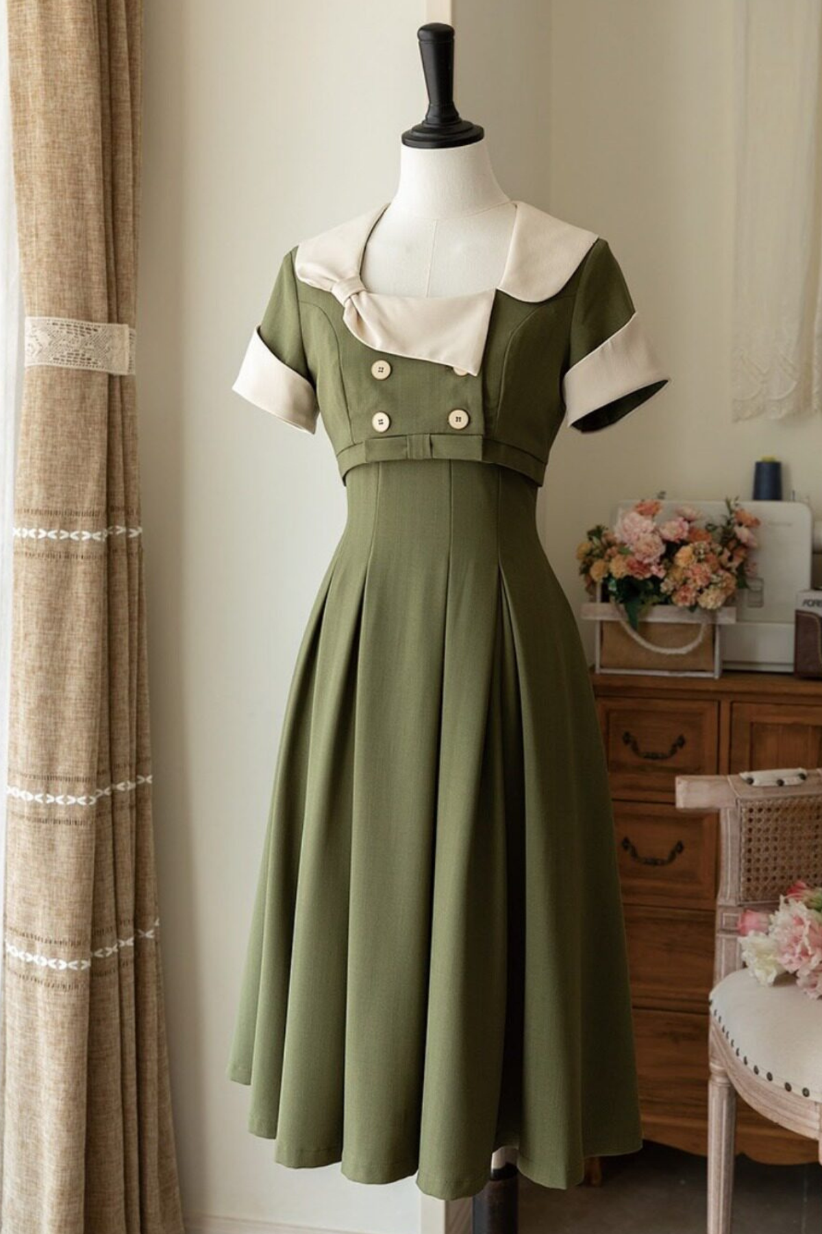 Elegant French Retro Flare Dress + Short Jacket