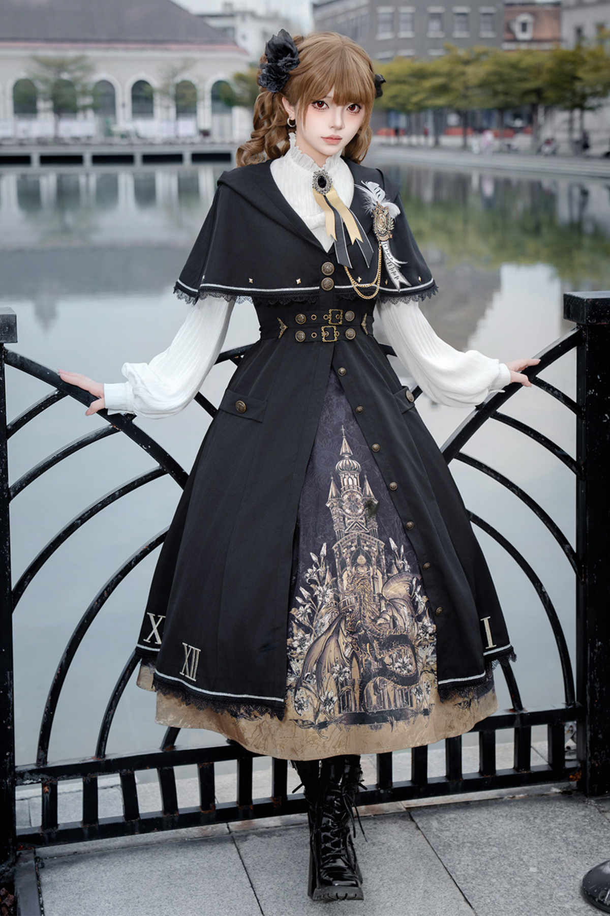 Dragon Lament Cape Dress