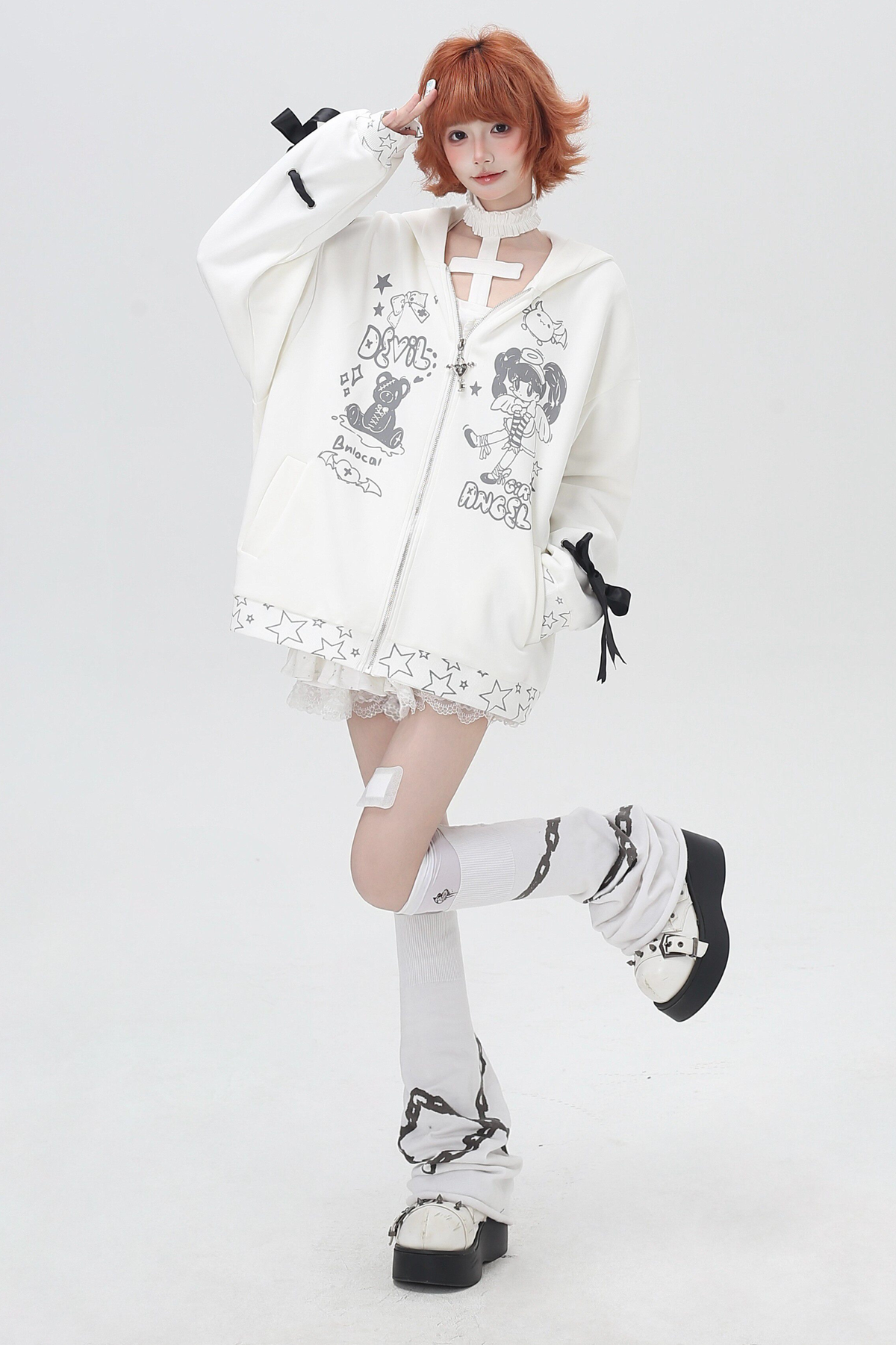 Devil Girl 3D Wings Hooded Jacket