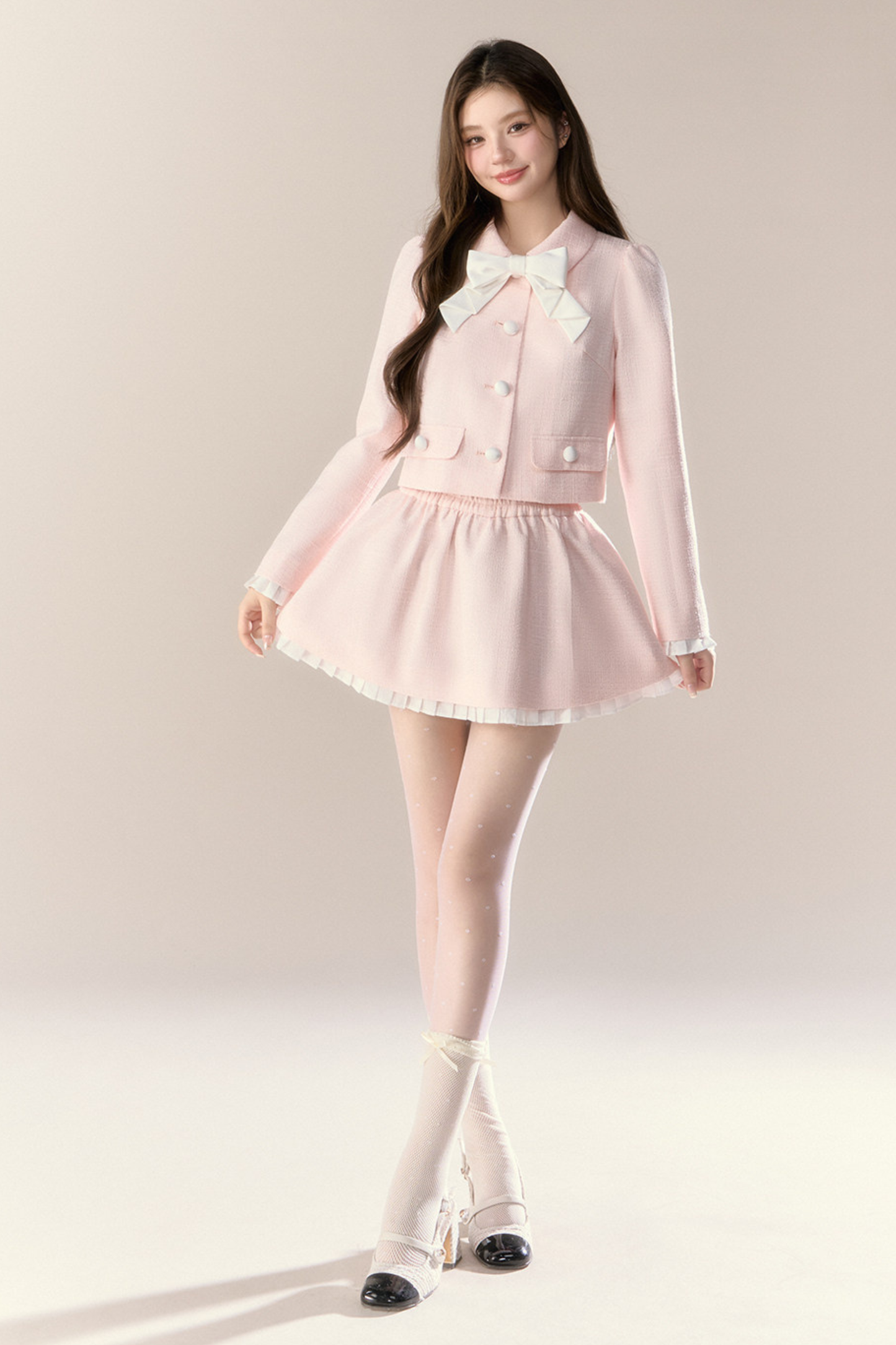Sweet Girly Jacket + Flare Skirt