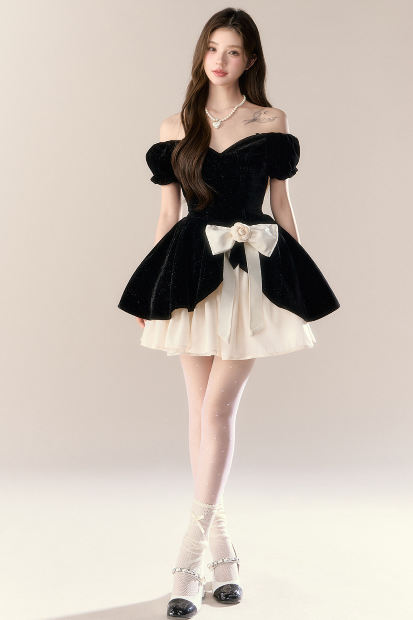 Velvet Chic Girly French Banquet Dress