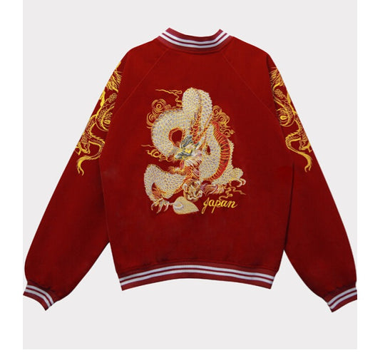 Embroidered Velvet Baseball Jackets