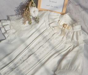 Dim Moonlight~Classic Lolita Chiffon Yarn Inner Blouse